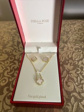 Stella Rose London Necklace And Earrings Fine Gold Plated